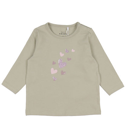 Name It Bluse - NbfVubie - Pure Cashmere/Hearts