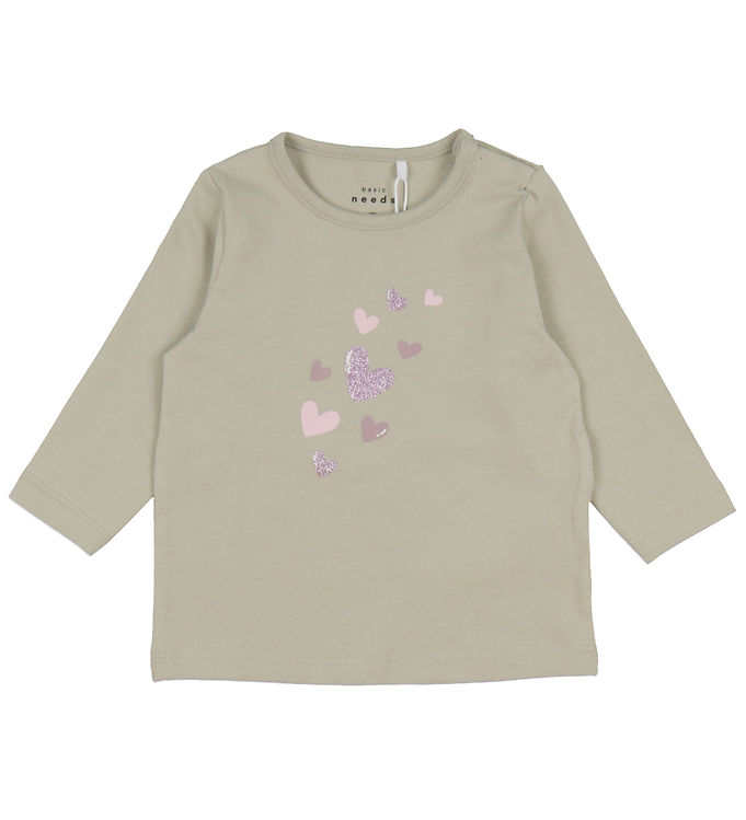 Name It Bluse - NbfVubie - Pure Cashmere/Hearts