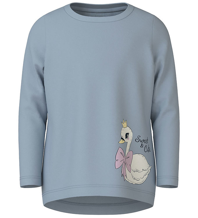 Name It Subdued Blue/swan Top - Str. 2y 92cm