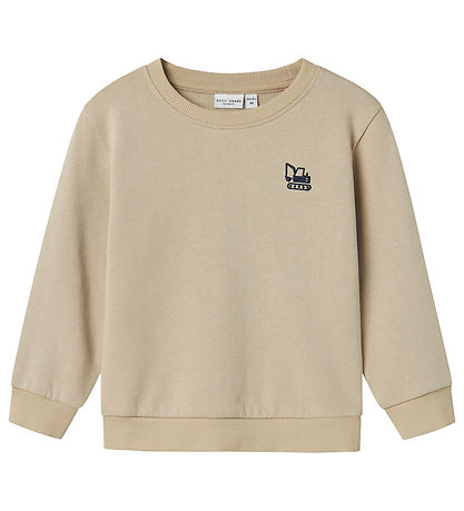 Name It Sweatshirt - NmmVallen - Pure Cashmere/Excavator m. Prin Name It Sweatshirt - NmmVallen - Pure Cashmere/Excavator m. Prin