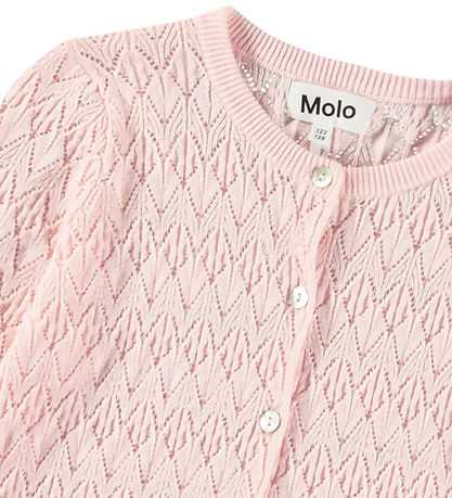 Molo Cardigan - Strik - Gigi - Charlotte Pink m. Hulmønster