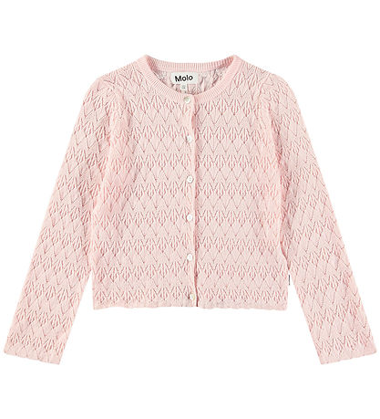 Molo Cardigan - Strik - Gigi - Charlotte Pink m. Hulmønster