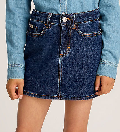 Calvin Klein Nederdel - Denim Mini - Authentic Rinse