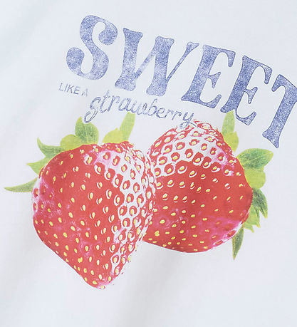 Name It T-shirt - NkfTafina - Bright White/Strawberry Name It T-shirt - NkfTafina - Bright White/Strawberry