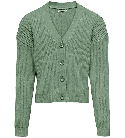 Kids Only Cardigan - Rib - Strik - KogMandy - Hedge Green/Melang Kids Only Cardigan - Rib - Strik - KogMandy - Hedge Green/Melang
