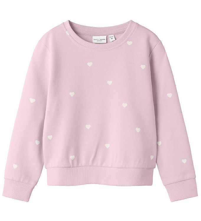 Name It Sweatshirt Corsage Med Hjerteprint - Str. 5y 110cm
