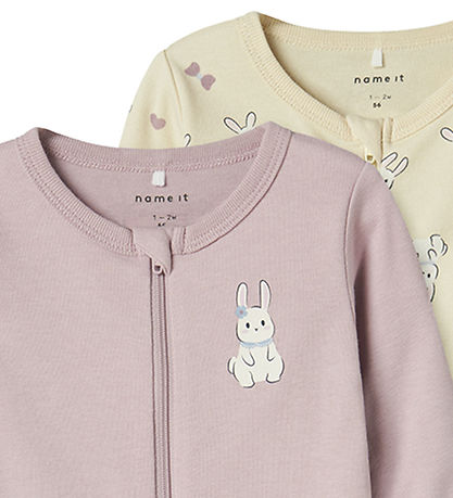 Name It Natdragt - Noos - 2-pak - NbfNightsuit Rabbit - Summer S