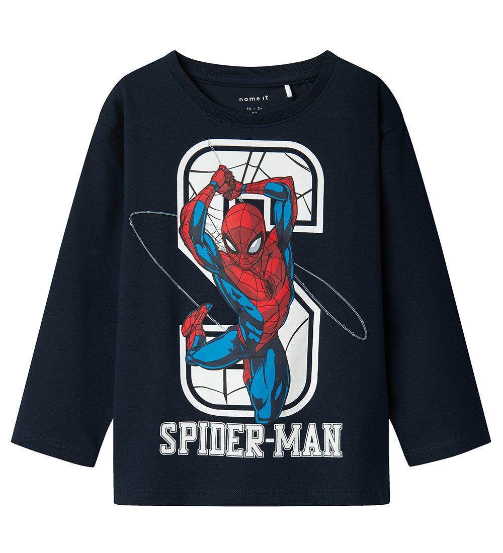 Name It Bluse - NmmNittin Spider - Dark Sapphire - Name It - 5 Jahre (110) - Blusen