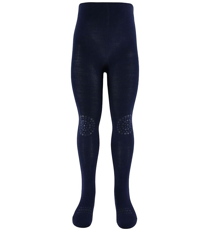 GoBabyGo Skridsikre Strømpebukser - Uld - Midnight Blue billede