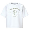Name It T-shirt - NkfVamina - Bright White/Calming Nature
