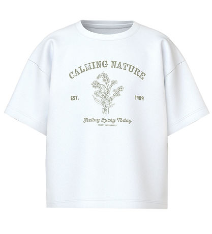 Name It T-shirt - NkfVamina - Bright White/Calming Nature Name It T-shirt - NkfVamina - Bright White/Calming Nature