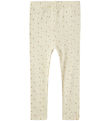 Lil' Atelier Leggings - Rib - NmfGago - Turtledove/FLOWER Lil' Atelier Leggings - Rib - NmfGago - Turtledove/FLOWER