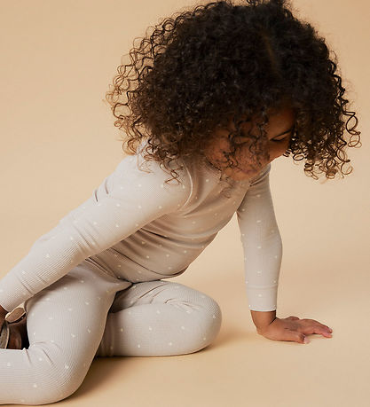 Lil' Atelier Leggings - Rib - NmfGago - Gray Morn/HEART Lil' Atelier Leggings - Rib - NmfGago - Gray Morn/HEART