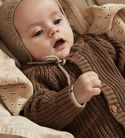 Lil' Atelier Cardigan - Strik - NbnEmlen - Sepia Tint