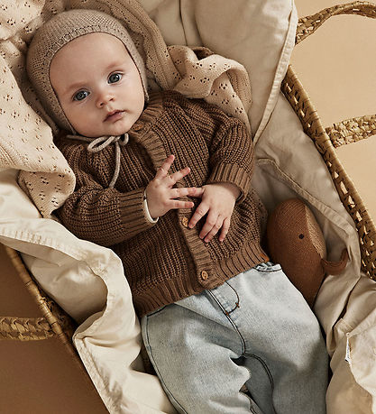Lil' Atelier Cardigan - Strik - NbnEmlen - Sepia Tint