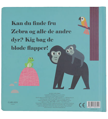 Forlaget Carlsen Billedbog m. Flapper - Hvor Er Fru Zebra?