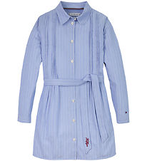 Tommy Hilfiger Skjortekjole - Lyseblå/Hvidstribet Tommy Hilfiger Skjortekjole - Lyseblå/Hvidstribet