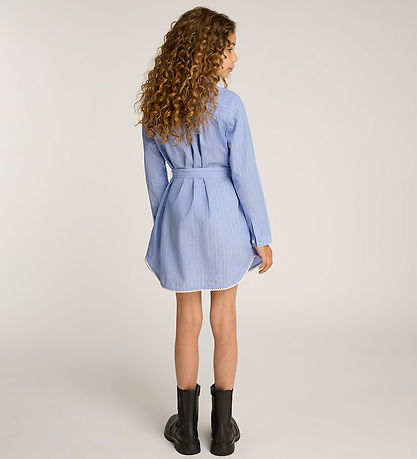 Tommy Hilfiger Skjortekjole - Lyseblå/Hvidstribet Tommy Hilfiger Skjortekjole - Lyseblå/Hvidstribet