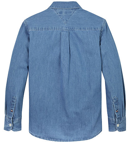 Tommy Hilfiger Skjorte - Denim Chambray - Denim Medium Wash