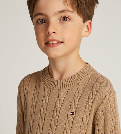 Tommy Hilfiger Bluse -  Strik - Safari Canvas Tommy Hilfiger Bluse -  Strik - Safari Canvas