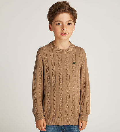 Tommy Hilfiger Bluse -  Strik - Safari Canvas Tommy Hilfiger Bluse -  Strik - Safari Canvas