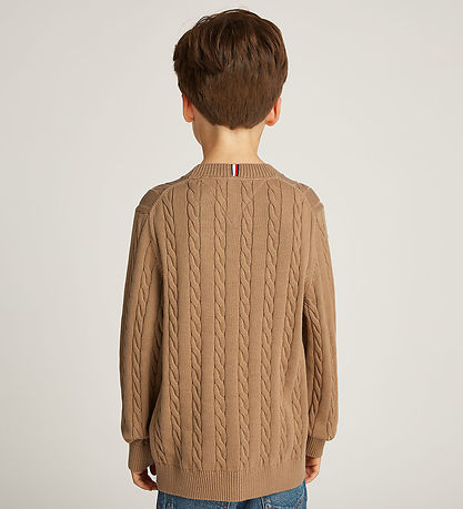 Tommy Hilfiger Bluse -  Strik - Safari Canvas Tommy Hilfiger Bluse -  Strik - Safari Canvas