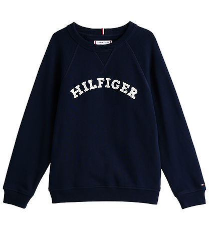 Tommy Hilfiger Sweatshirt - Dark Night Navy m. Hvid Tommy Hilfiger Sweatshirt - Dark Night Navy m. Hvid