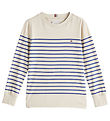 Tommy Hilfiger Bluse - Beige/Blåstribet Tommy Hilfiger Bluse - Beige/Blåstribet