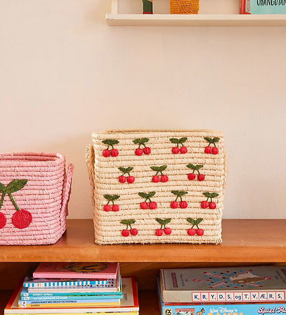 Rice Opbevaringskurv - Raffia/Søgræs - 30x30x25 cm - Natur m. Ki Rice Opbevaringskurv - Raffia/Søgræs - 30x30x25 cm - Natur m. Ki