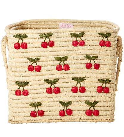 Rice Opbevaringskurv - Raffia/Søgræs - 30x30x25 cm - Natur m. Ki Rice Opbevaringskurv - Raffia/Søgræs - 30x30x25 cm - Natur m. Ki