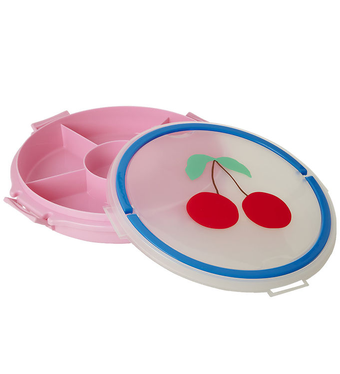 Rice Snackfad m. 6 Rum - Pink/Kirsebær