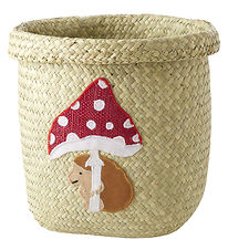 Rice Opbevaringskurv - Raffia/Søgræs - Happy Forest - 20x20 cm - Rice Opbevaringskurv - Raffia/Søgræs - Happy Forest - 20x20 cm -