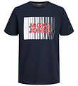 Jack & Jones T-shirt - Noos - JjeCorp - Navy Blazer m. Print Jack & Jones T-shirt - Noos - JjeCorp - Navy Blazer m. Print