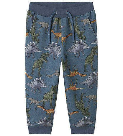 Name It Sweatpants - NmmBenja - China Blue m. Dino Name It Sweatpants - NmmBenja - China Blue m. Dino