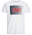 Jack & Jones T-shirt - Noos - JjeCorp - Hvid m. Print Jack & Jones T-shirt - Noos - JjeCorp - Hvid m. Print