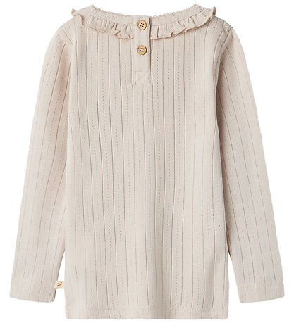 Lil' Atelier Bluse - NmfRachel - Gray Morn m. Hulmønster Lil' Atelier Bluse - NmfRachel - Gray Morn m. Hulmønster