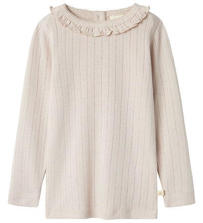 Lil' Atelier Bluse - NmfRachel - Gray Morn m. Hulmønster Lil' Atelier Bluse - NmfRachel - Gray Morn m. Hulmønster