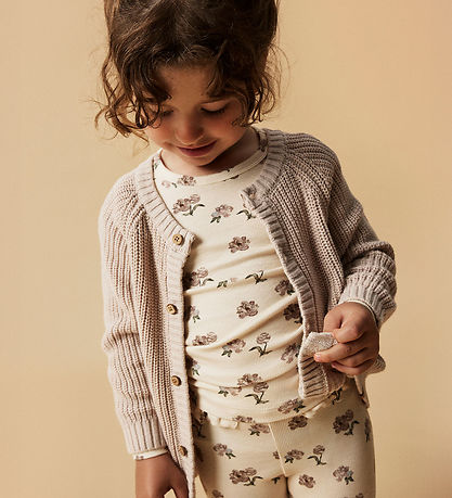 Lil' Atelier Bluse - NmfGavo Eko - Rib -  Turtledove/PEONY Lil' Atelier Bluse - NmfGavo Eko - Rib -  Turtledove/PEONY