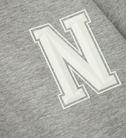 Name It Sweatshirt - NmmTollo - Gråmeleret m. Hvid