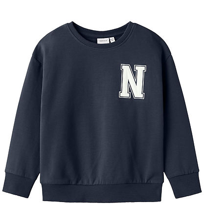 Name It Sweatshirt - NmmTollo - Navy Blazer m. Hvid Name It Sweatshirt - NmmTollo - Navy Blazer m. Hvid