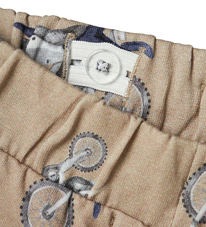 Name It Sweatpants - NmmTrille - Pure Cashmere w. Motorcycle