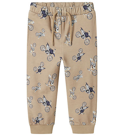 Name It Sweatpants - NmmTrille - Pure Cashmere w. Motorcycle