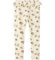 Lil' Atelier Leggings - Rib - NmfGavo - Turtledove/PEONY