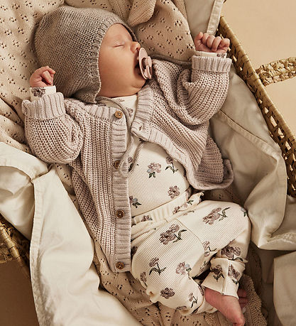 Lil' Atelier Leggins - Rib - NbfGavo - Turtledove/PEONY Lil' Atelier Leggins - Rib - NbfGavo - Turtledove/PEONY