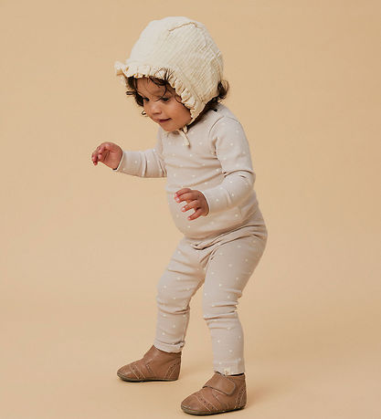 Lil' Atelier Leggins - Rib - NbfGago - Gray Morn/HEART