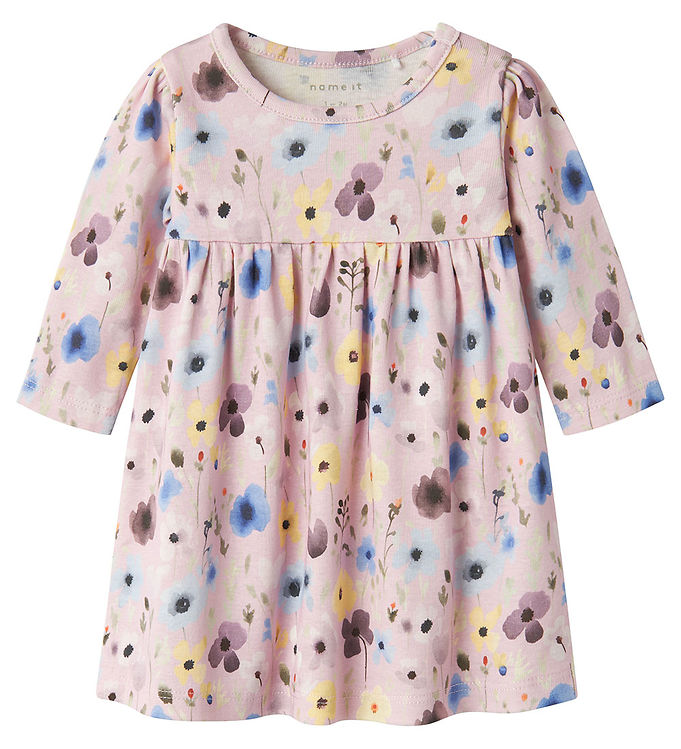 Name It Winsome Orchid Blomstret Kjole - Str. 0m 50cm