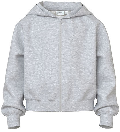 Name It Cardigan w. Hood - Noos - NkfMillie - Light Grey Melang