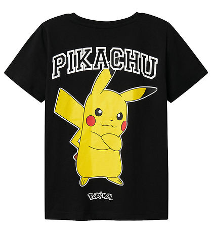 Name It T-shirt - Noos - NkmDex Pokémon - Black w. Pikachu