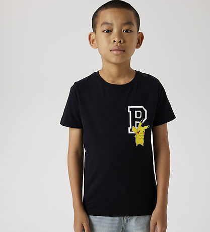 Name It T-shirt - Noos - NkmDex Pokémon - Black w. Pikachu