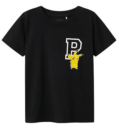 Name It T-shirt - Noos - NkmDex Pokémon - Black w. Pikachu